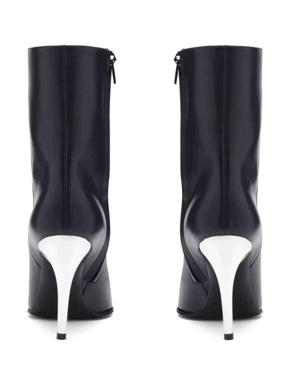 ALEXANDER MCQUEEN Almond Toe Mini Leather Boots
