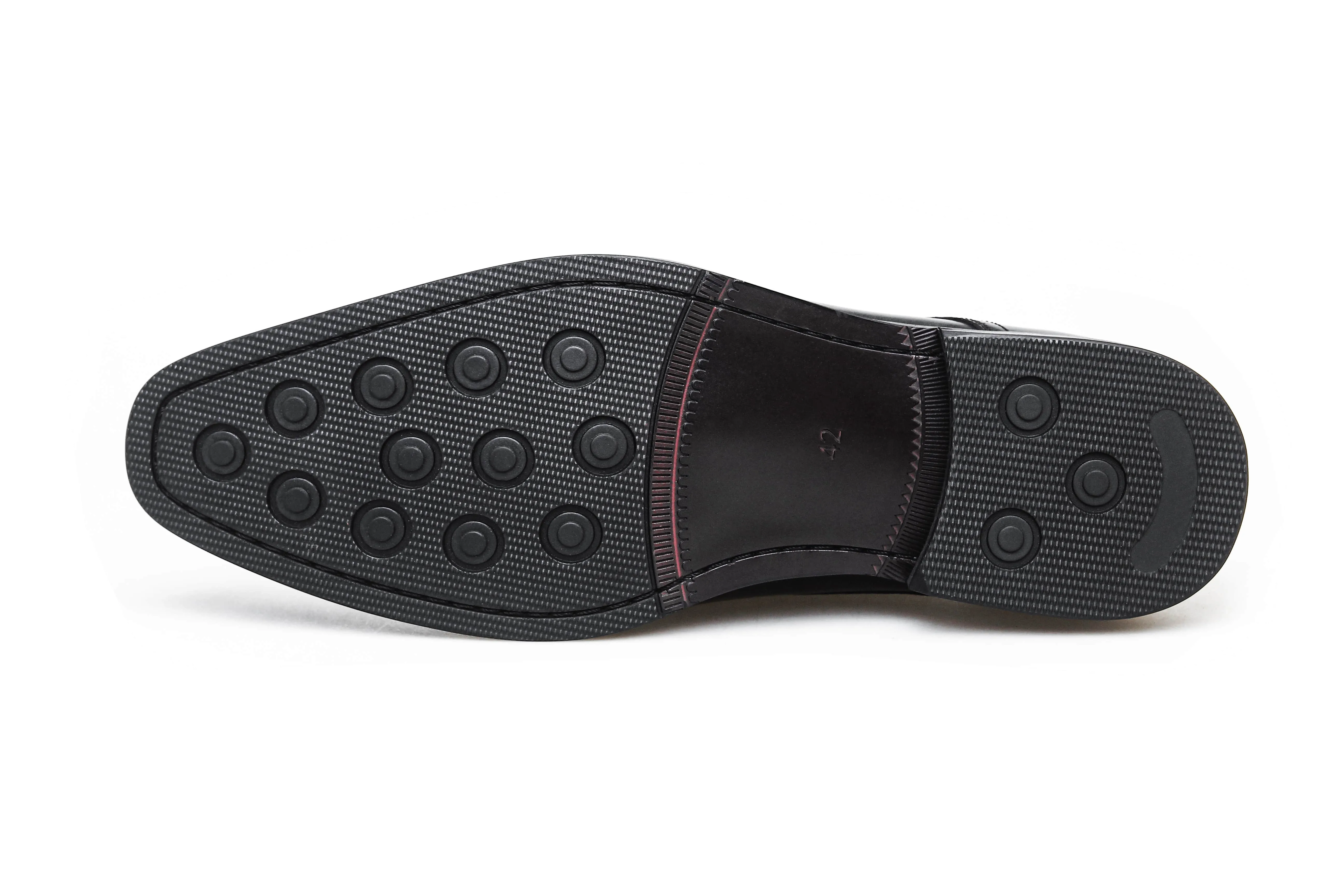 Black Leather Men's Derby Shoes