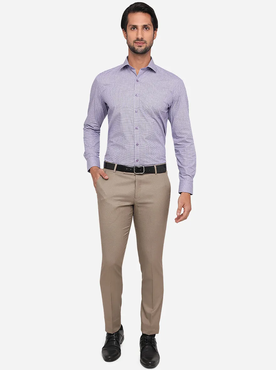 Blue & White Striped Regular Fit Formal Shirt | JadeBlue