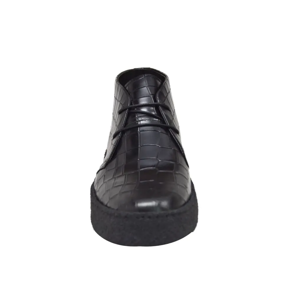 British Walkers Playboy Original Croc Men's Limited Edition Crocodile Leather Ankle Boots