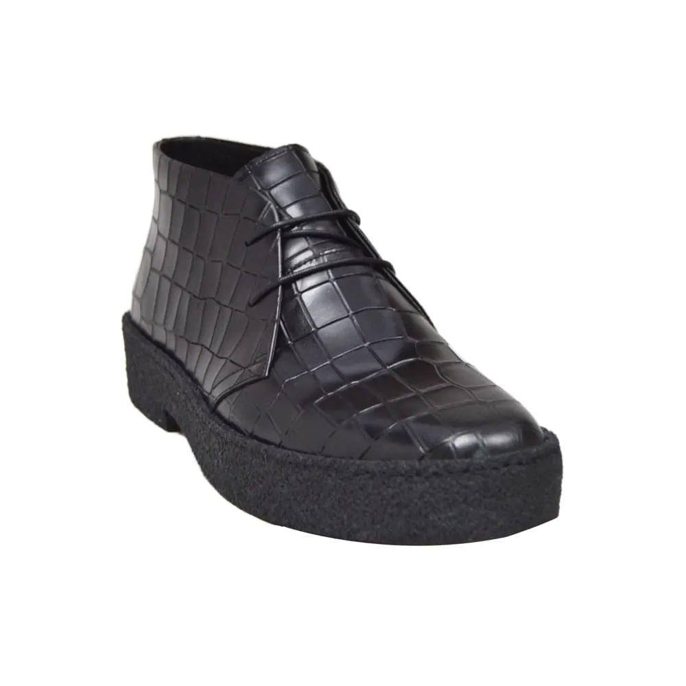 British Walkers Playboy Original Croc Men's Limited Edition Crocodile Leather Ankle Boots