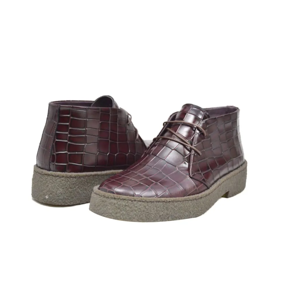 British Walkers Playboy Original Croc Men's Limited Edition Crocodile Leather Ankle Boots