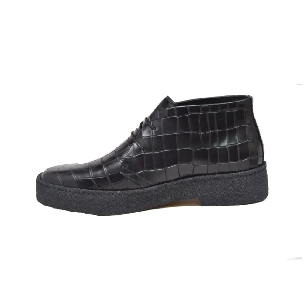 British Walkers Playboy Original Croc Men's Limited Edition Crocodile Leather Ankle Boots
