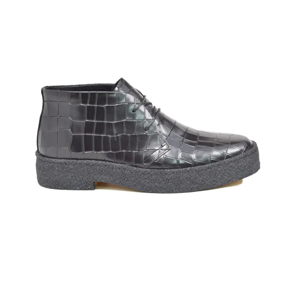 British Walkers Playboy Original Croc Men's Limited Edition Crocodile Leather Ankle Boots
