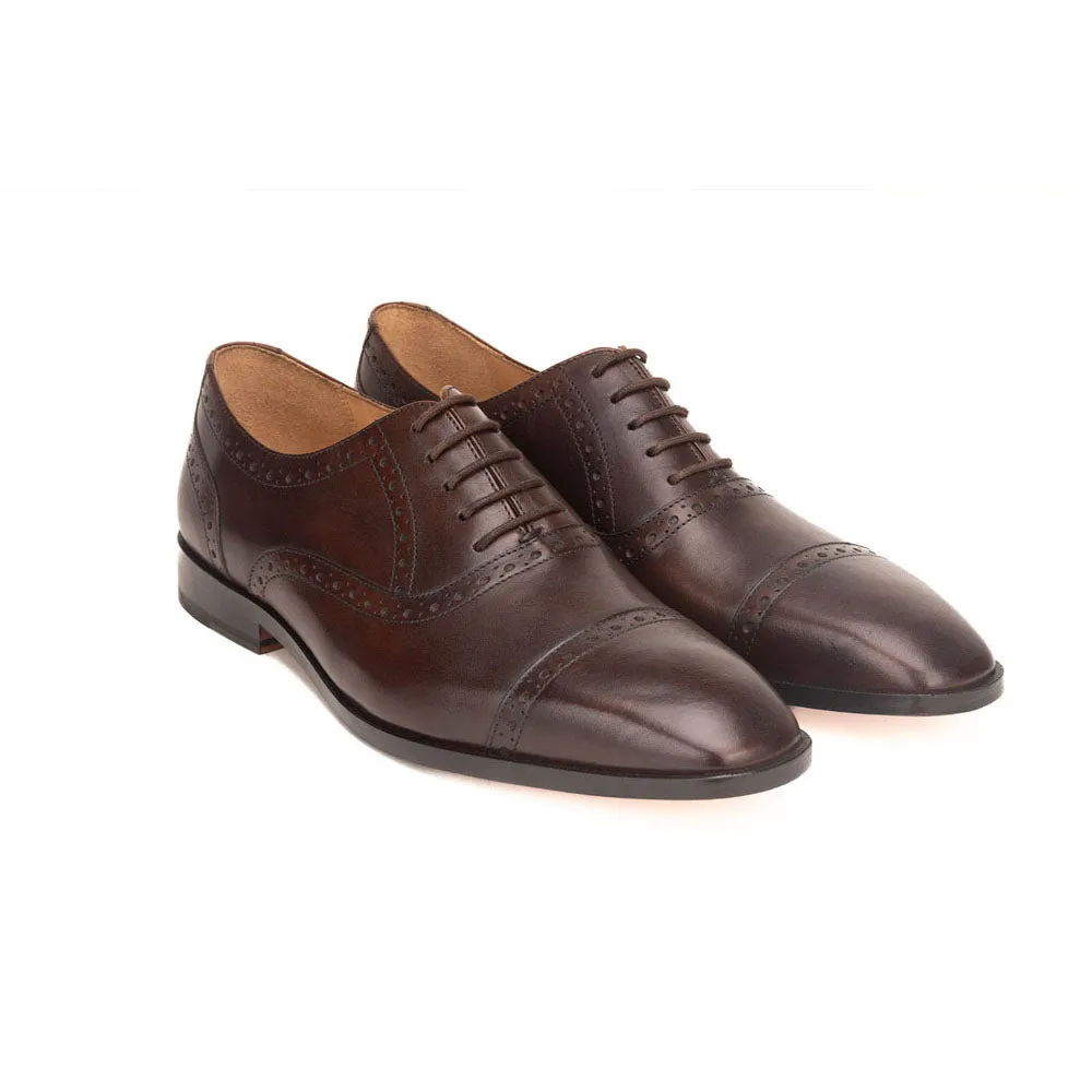 Brown Modern Toecap Brogue Oxford