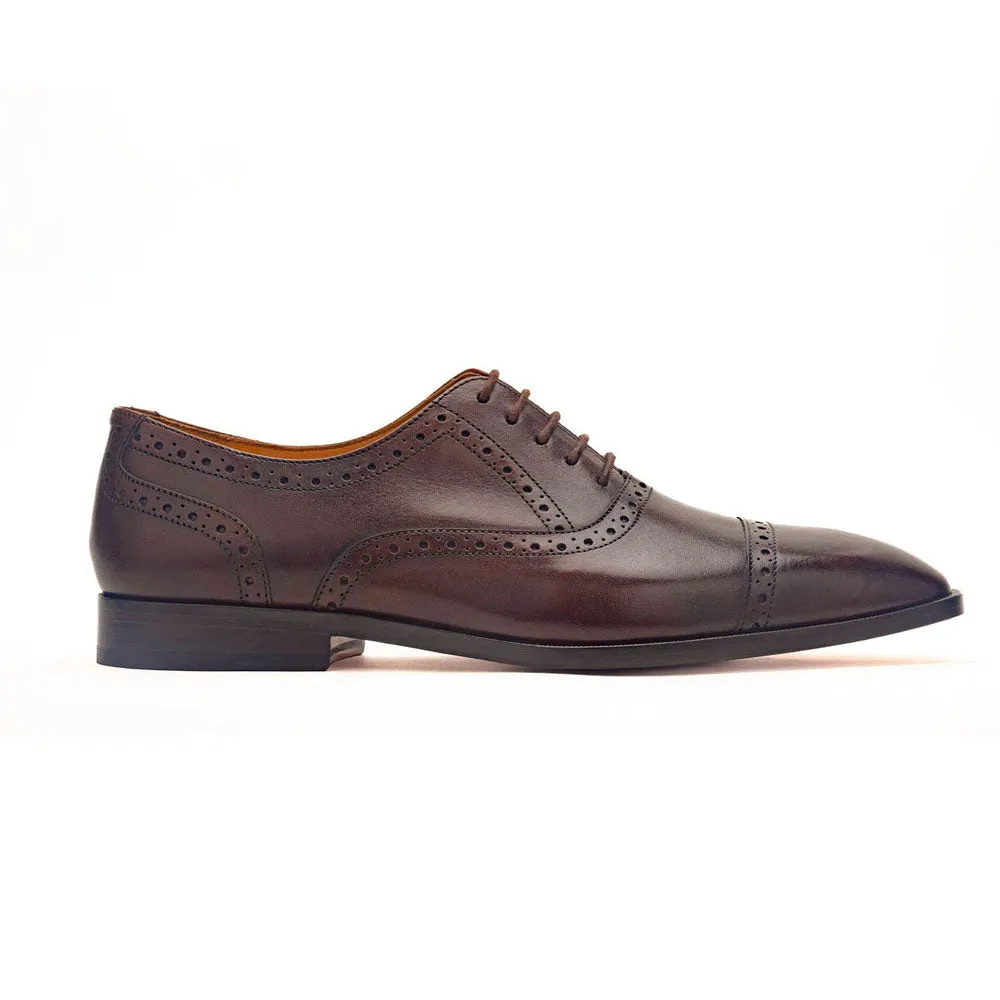 Brown Modern Toecap Brogue Oxford
