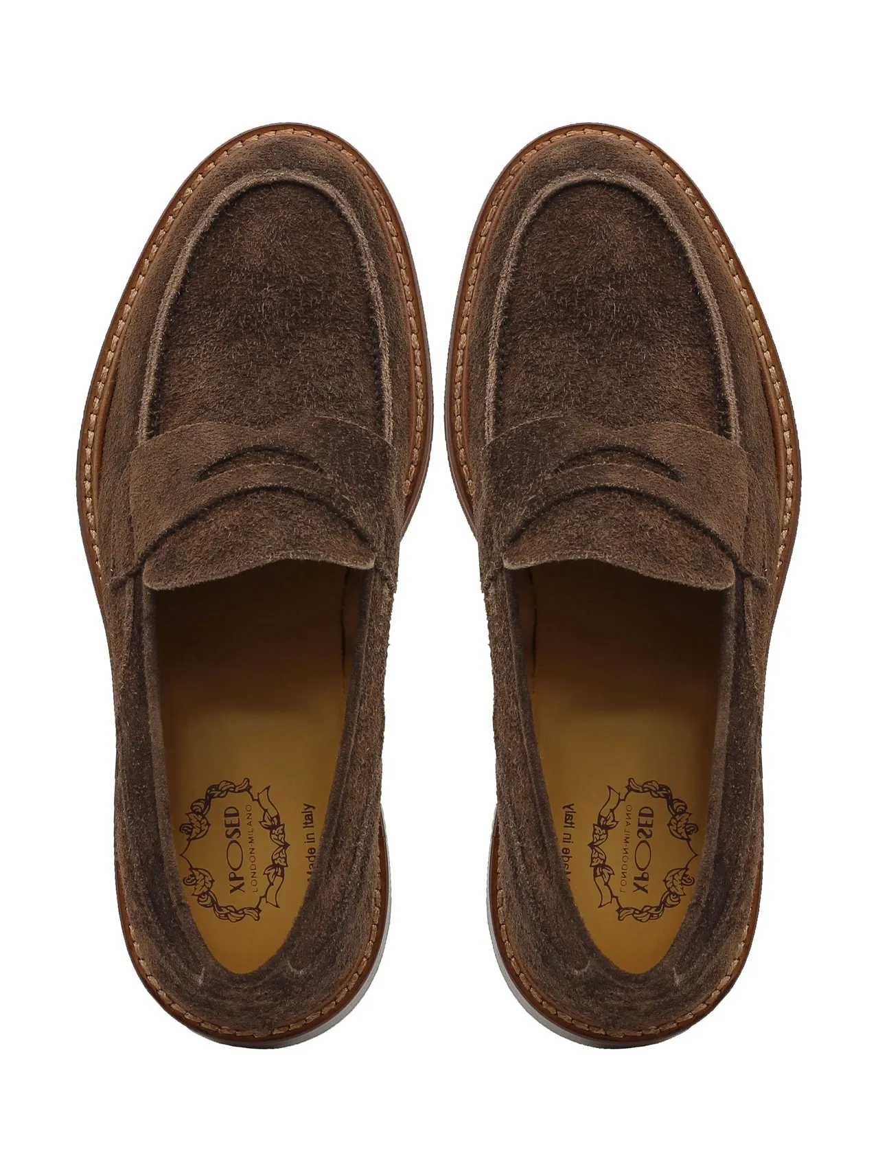 BROWN SUEDE PENNY LOAFER