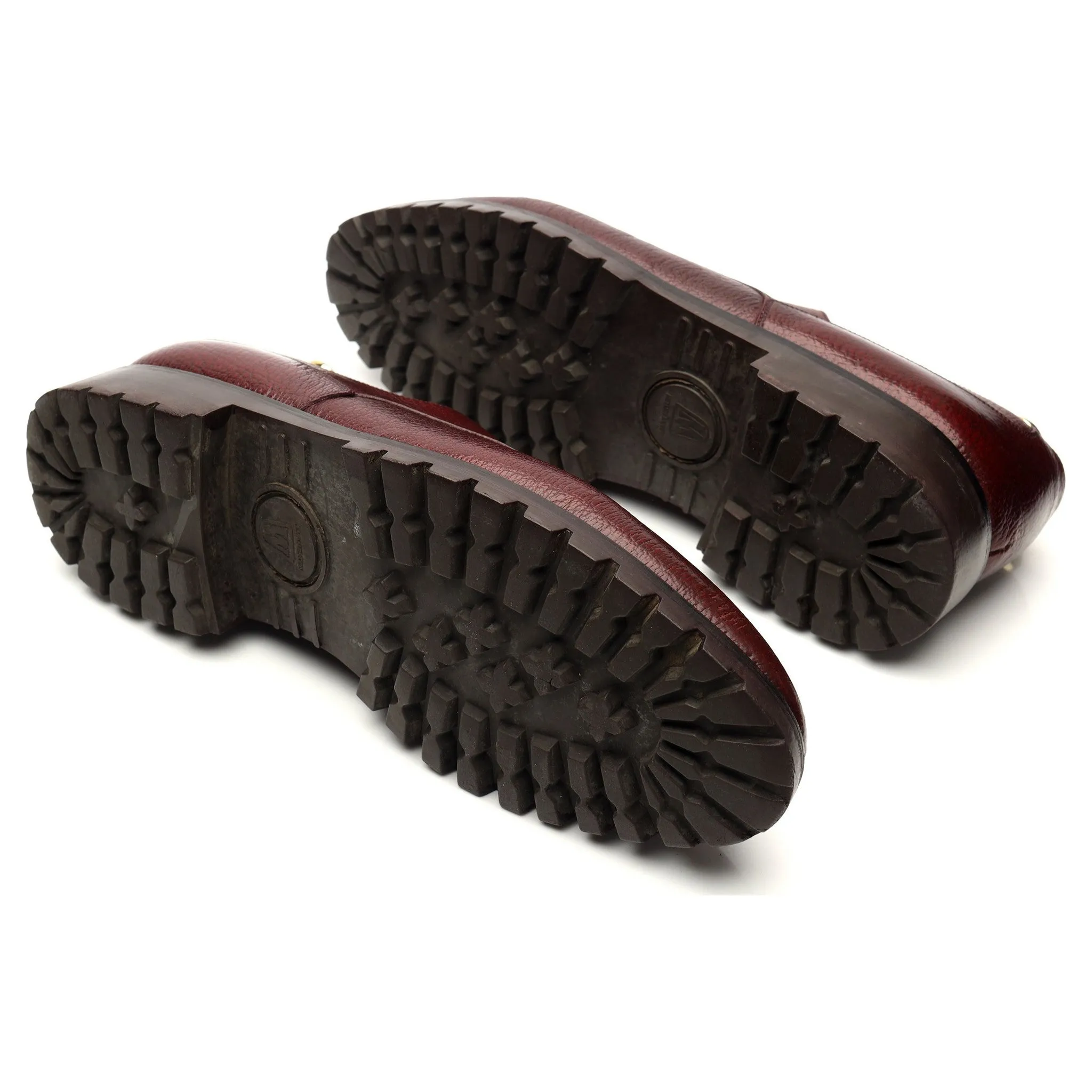 Burgundy Grain Leather Split Toe Derby 10 D UK 10.5