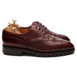 Burgundy Grain Leather Split Toe Derby 10 D UK 10.5