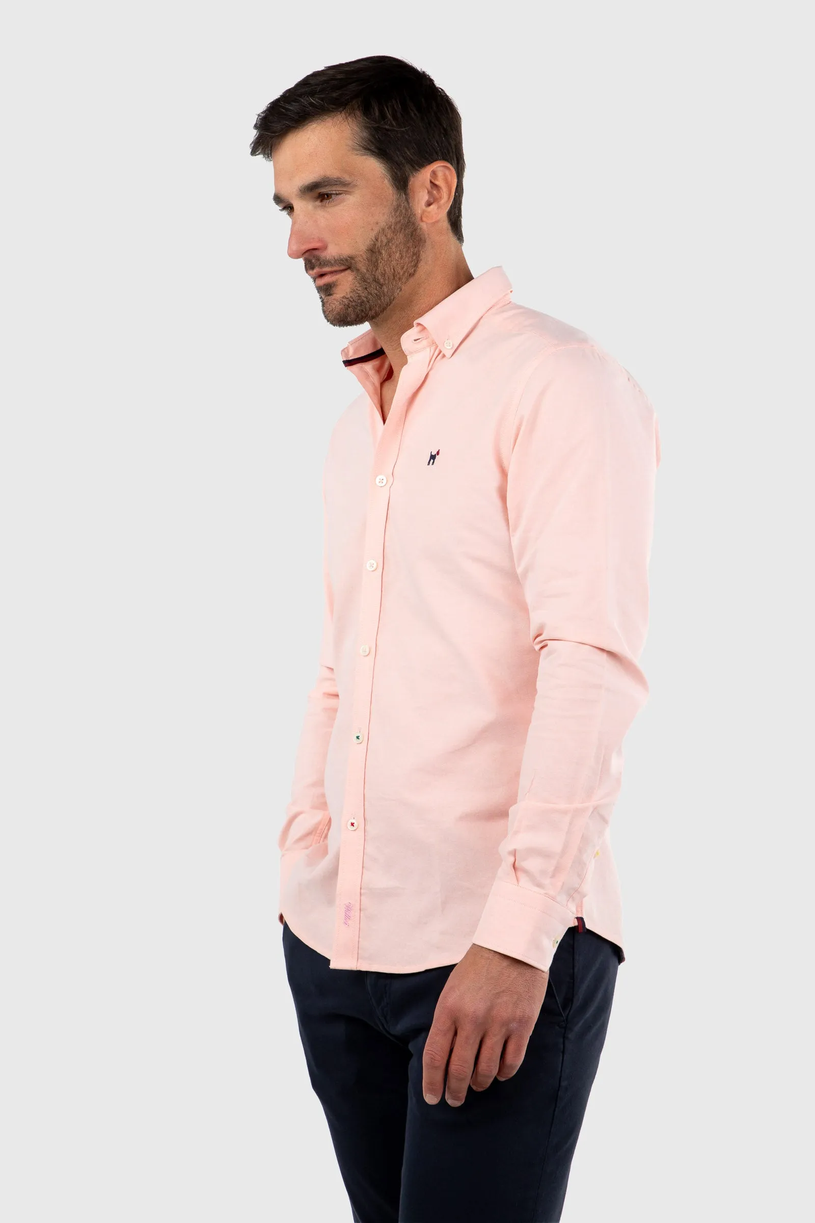 Camisa Oxford Slim Fit Naranja