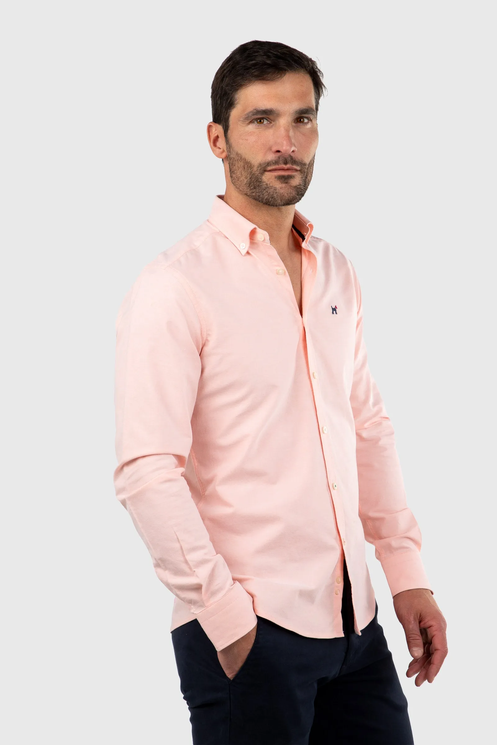 Camisa Oxford Slim Fit Naranja