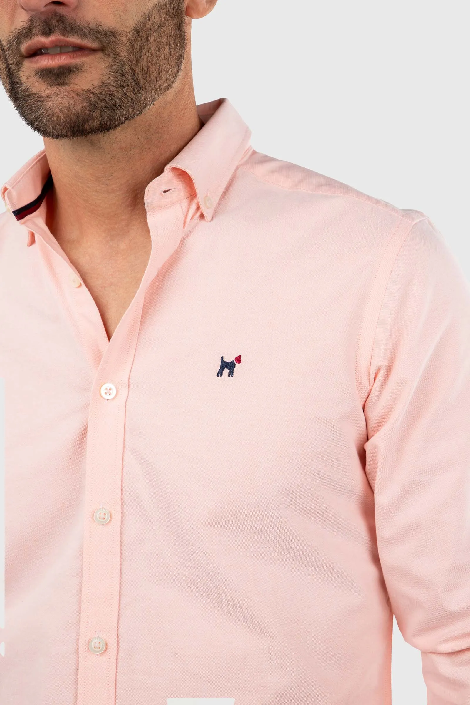 Camisa Oxford Slim Fit Naranja