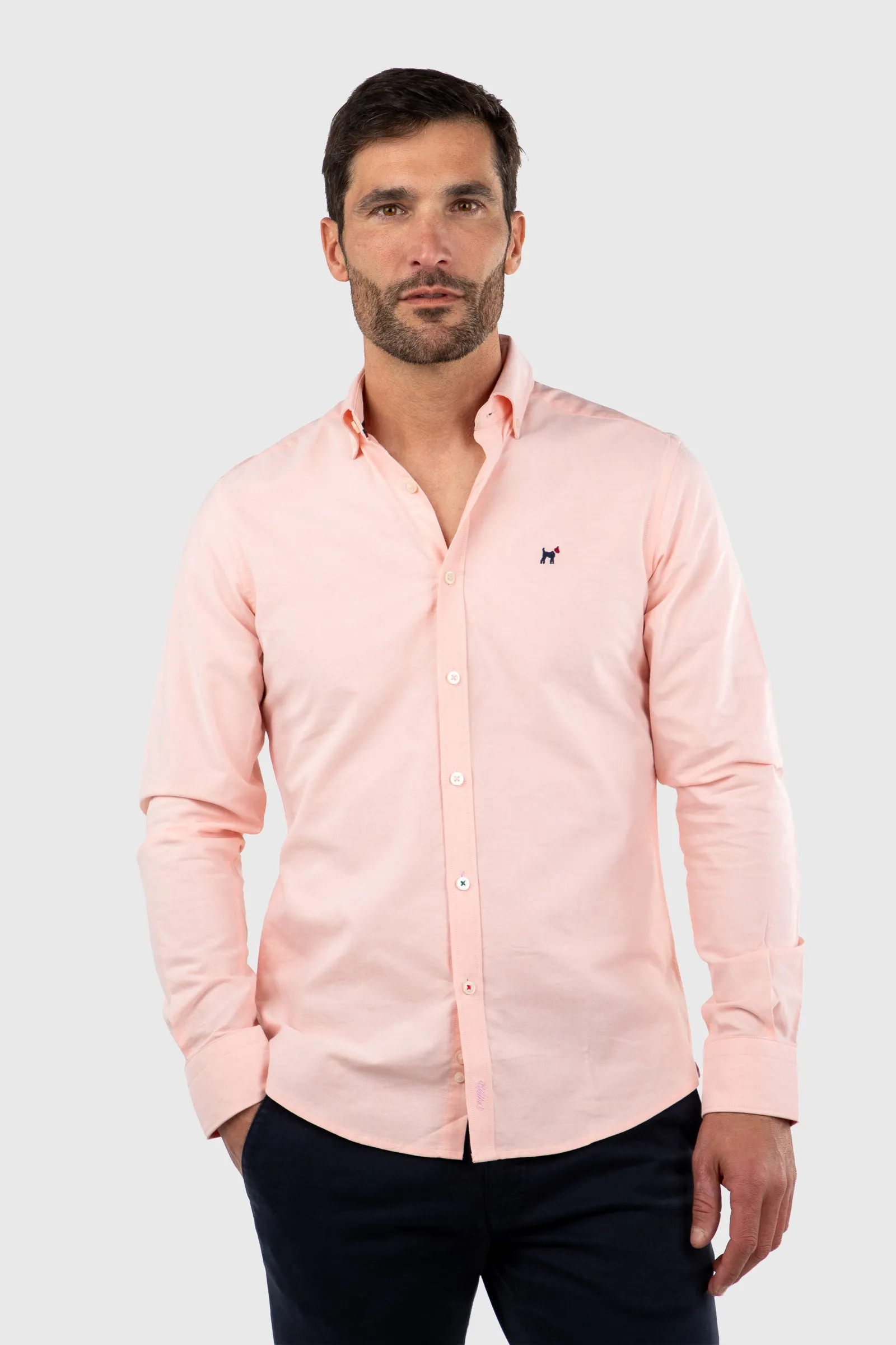 Camisa Oxford Slim Fit Naranja