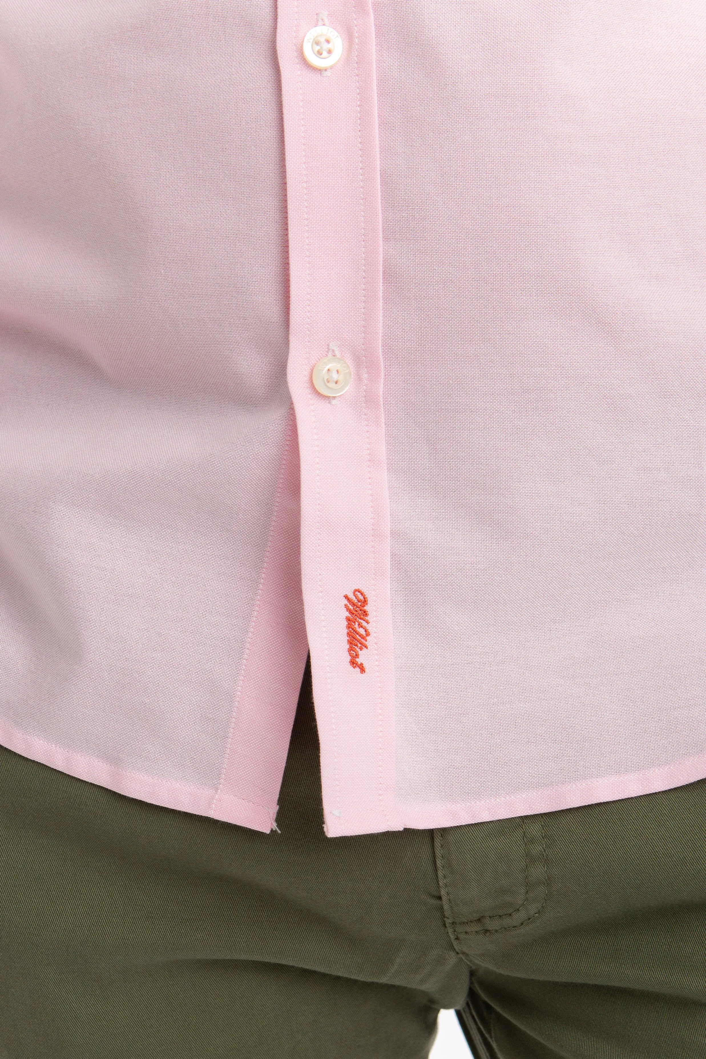 Camisa Oxford Slim Fit Rosa
