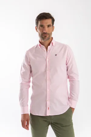 Camisa Oxford Slim Fit Rosa