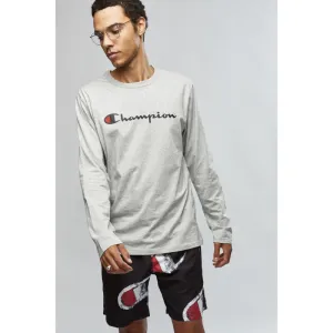 CHAMPION MENS SCRIPT LONG SLEEVE TEE OXFORD