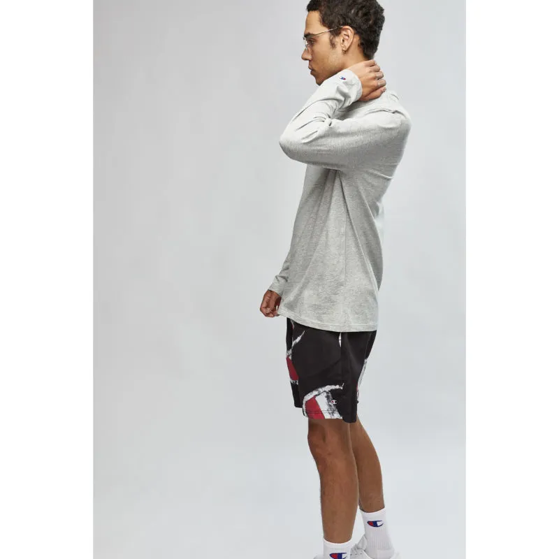 CHAMPION MENS SCRIPT LONG SLEEVE TEE OXFORD