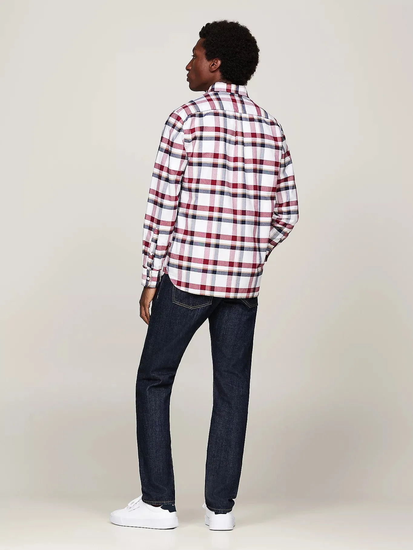 Check Oxford Shirt in Deep Rouge