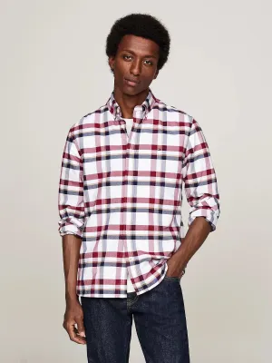 Check Oxford Shirt in Deep Rouge