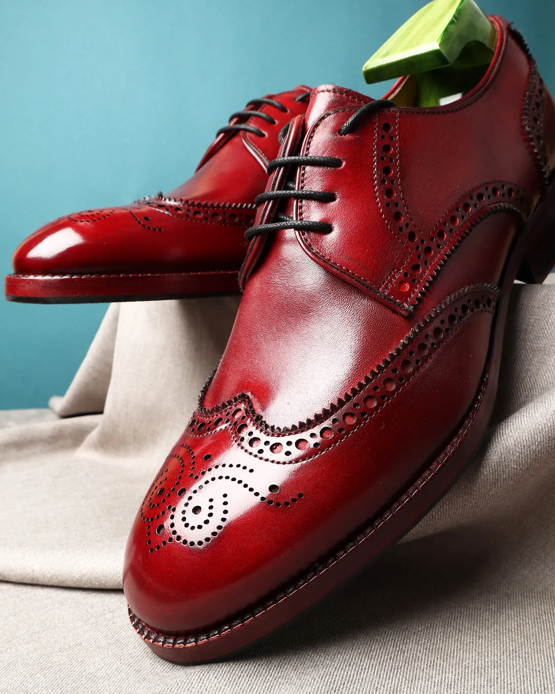 Combo - Red Patina Derby Brogue   Belt
