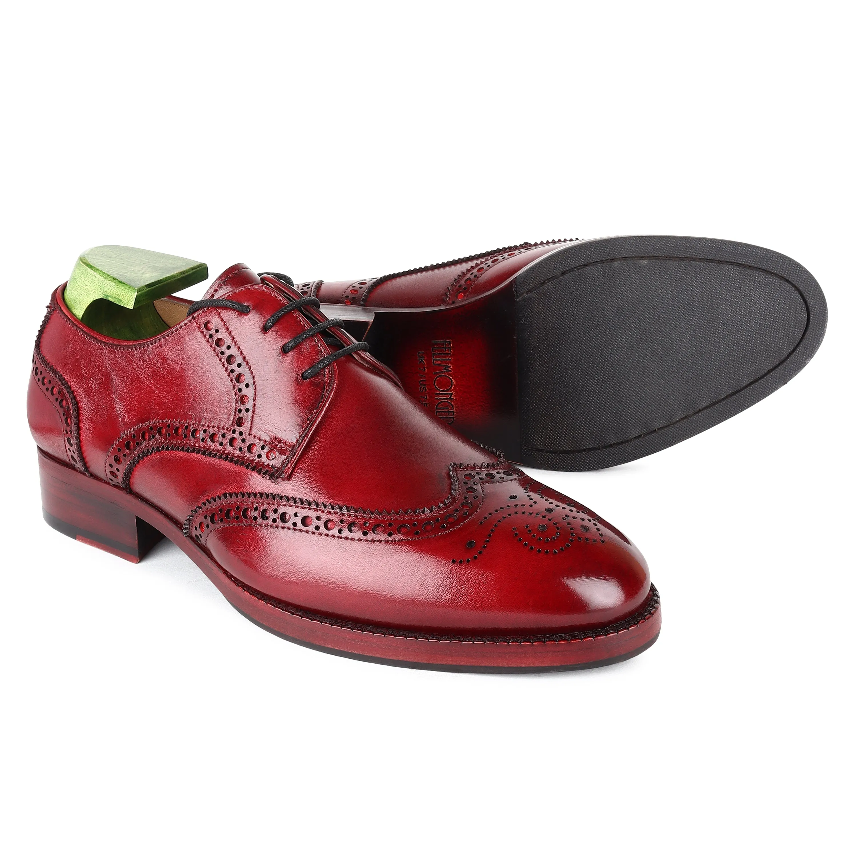 Combo - Red Patina Derby Brogue   Belt