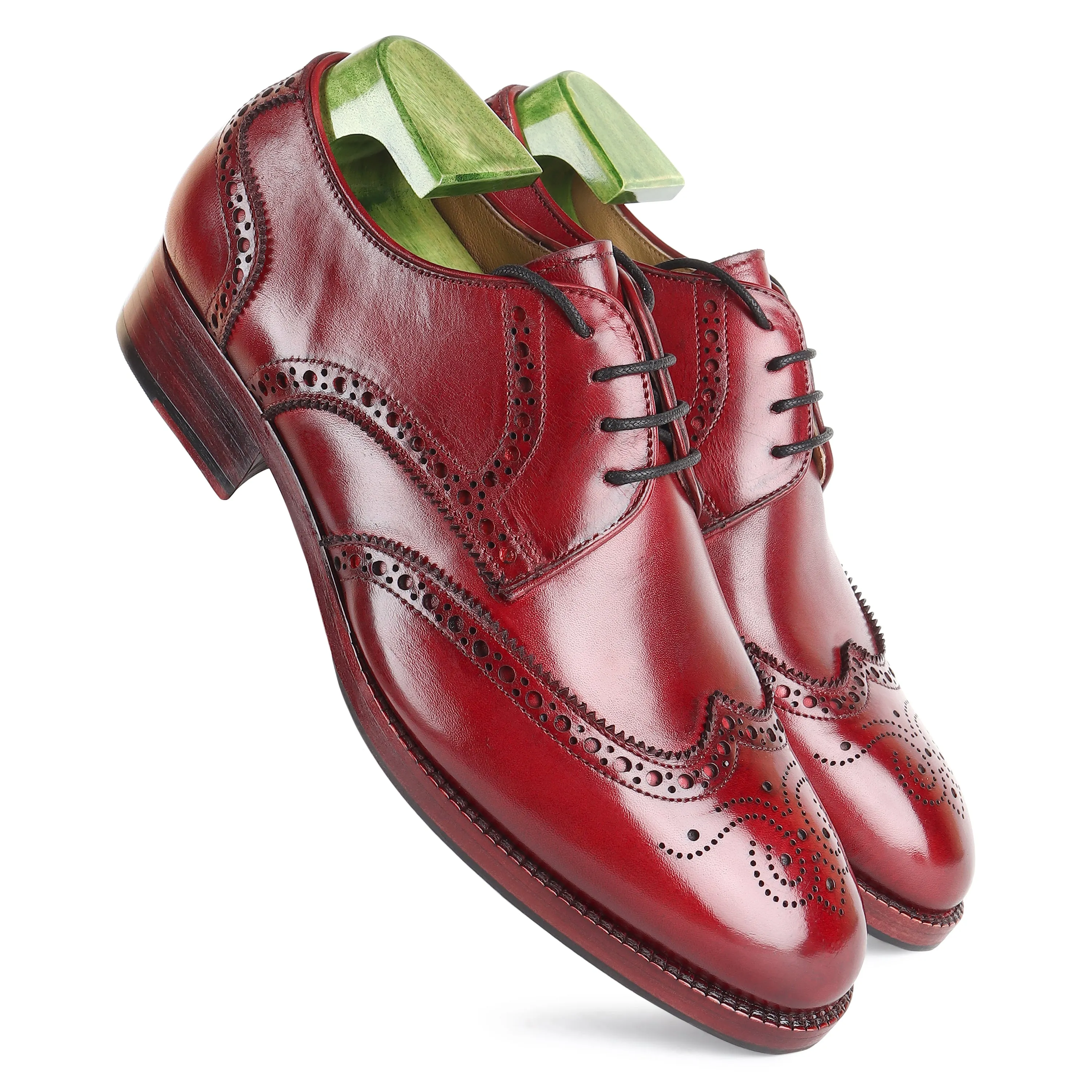 Combo - Red Patina Derby Brogue   Belt