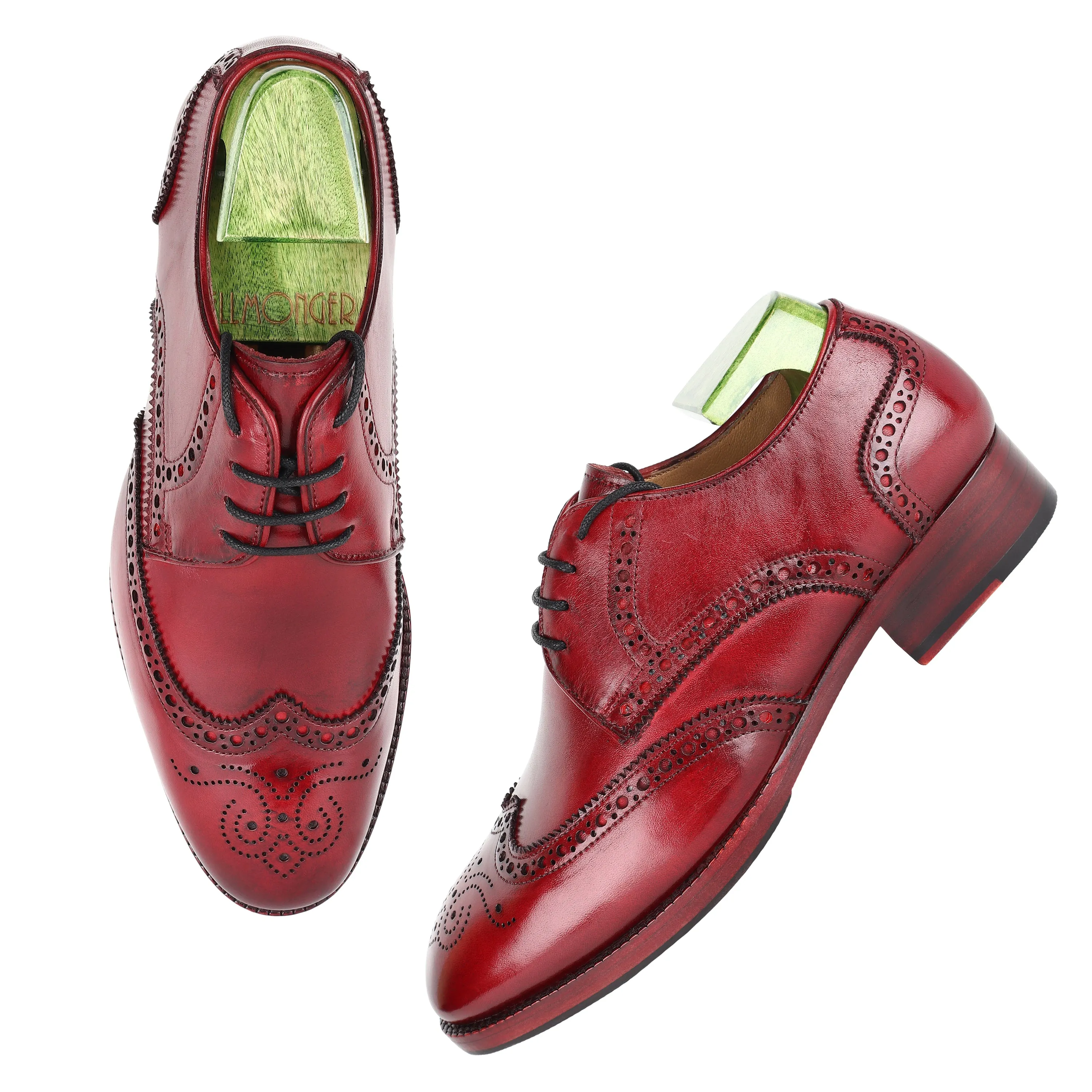 Combo - Red Patina Derby Brogue   Belt