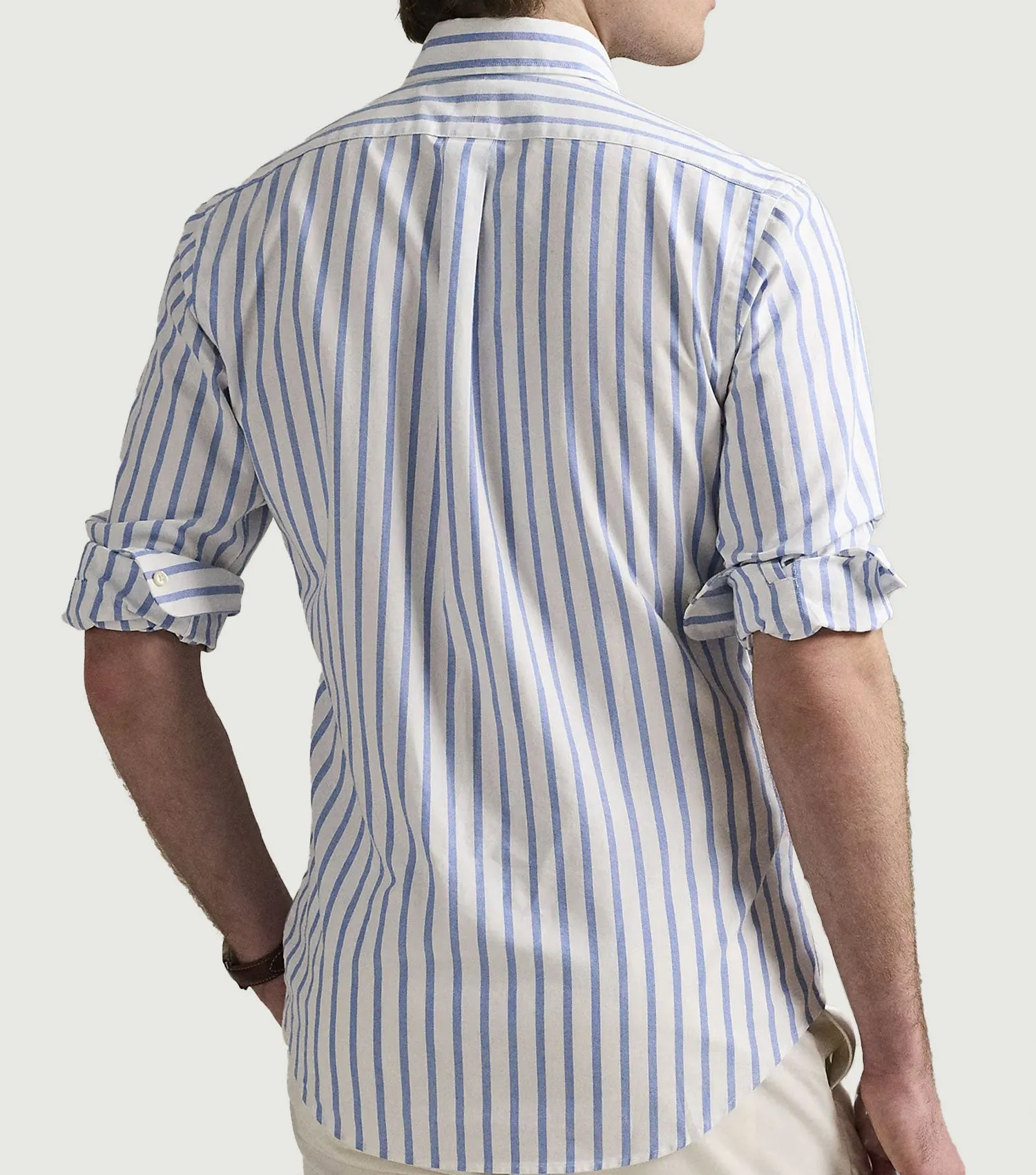 Custom Fit Striped Oxford Shirt Blue/White