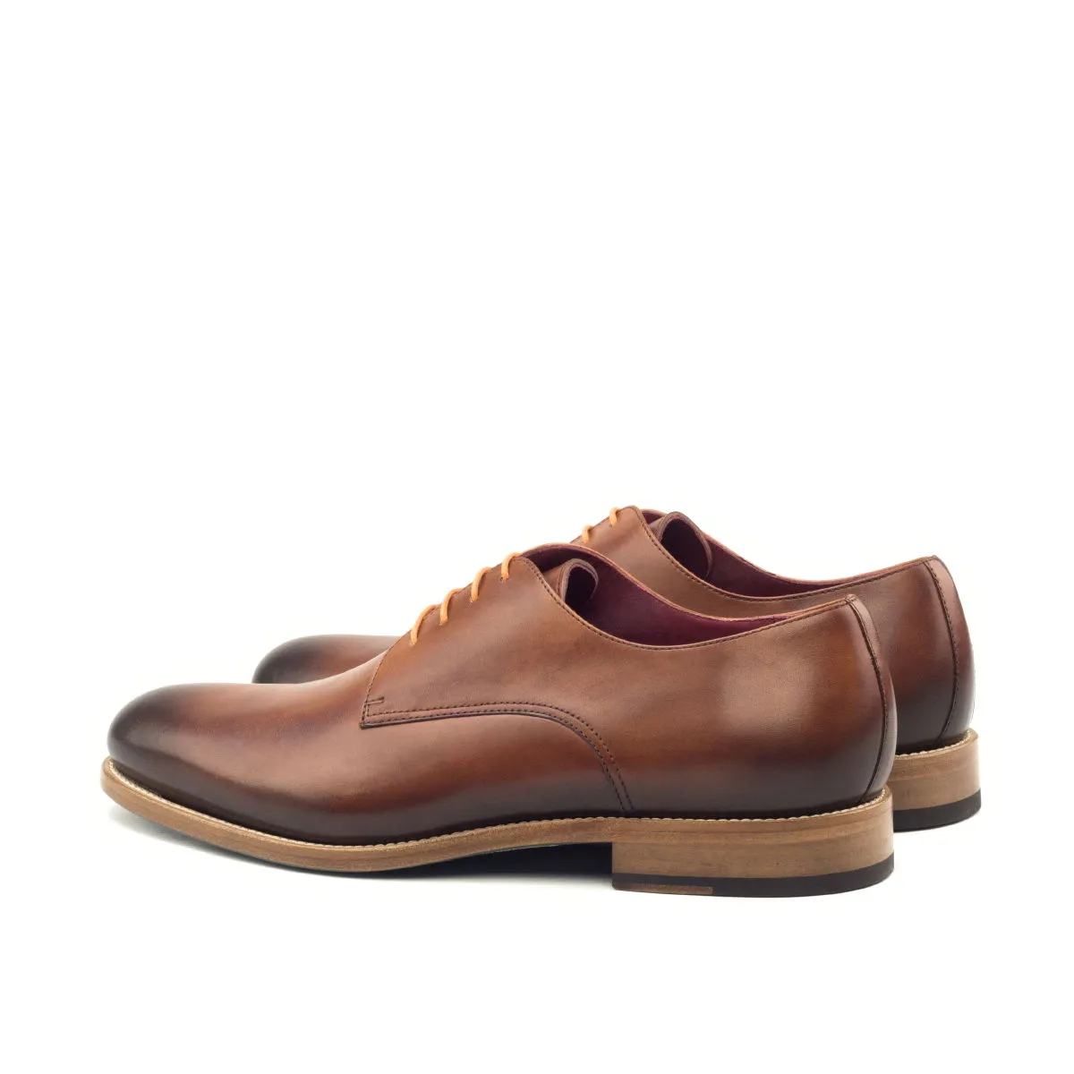 DapperFam Vero in Cognac Men's Italian Leather Derby