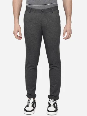 Dark Grey Solid Venice Fit Casual Trouser | JadeBlue
