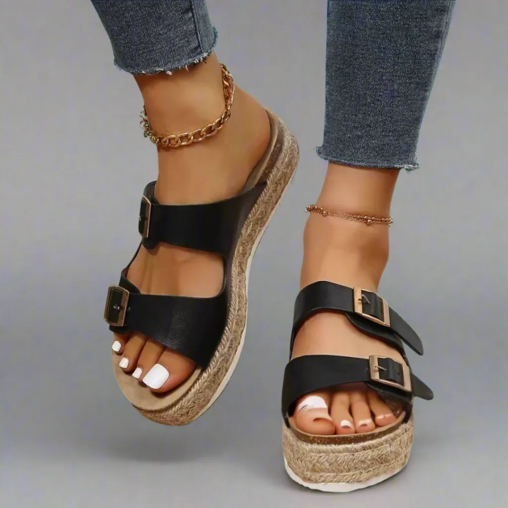 Elfriede | Sandals made of shiny premium leather