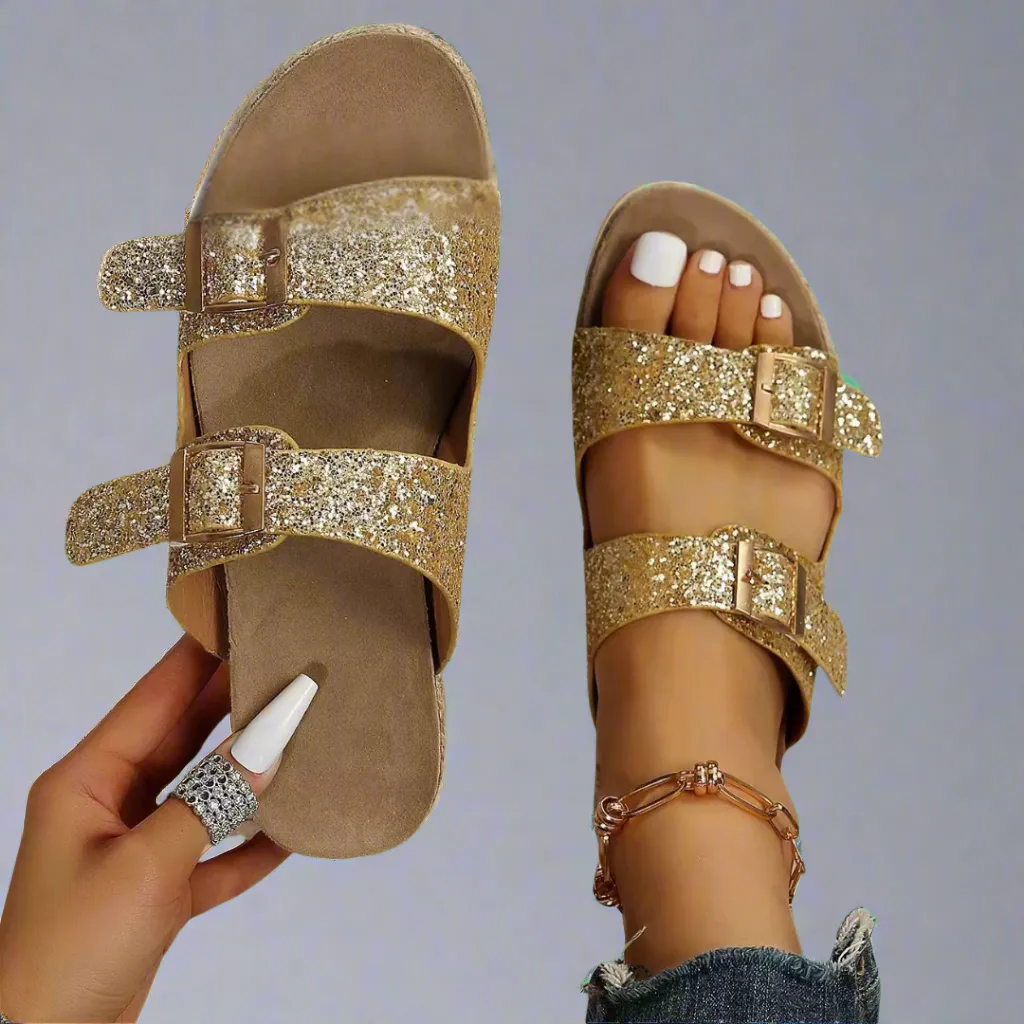 Elfriede | Sandals made of shiny premium leather