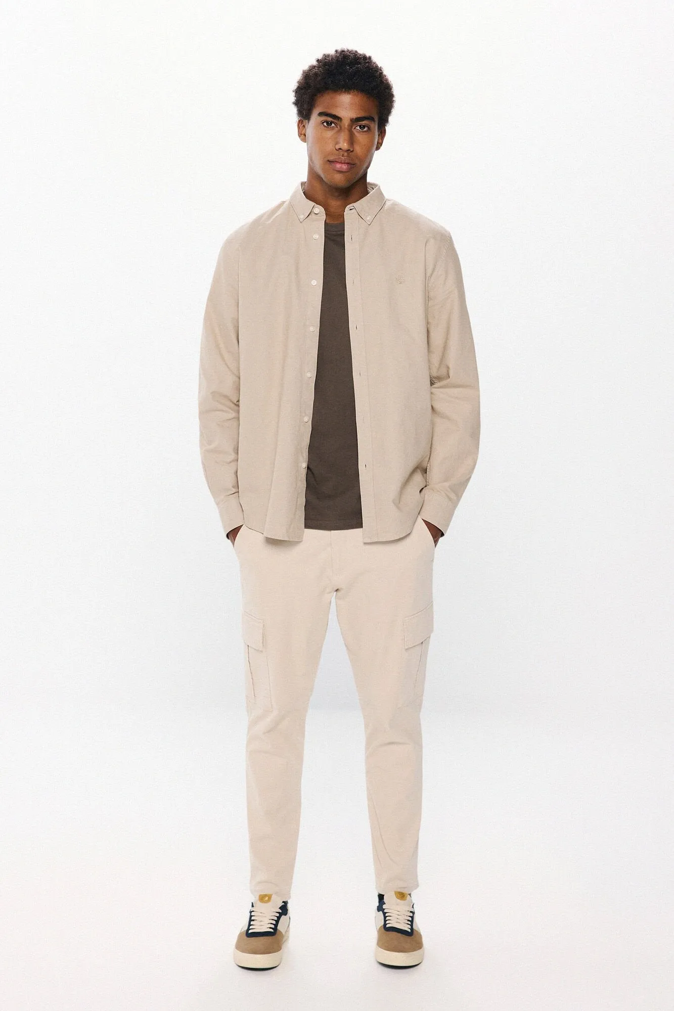 Garment Dye Oxford Shirt - Beige