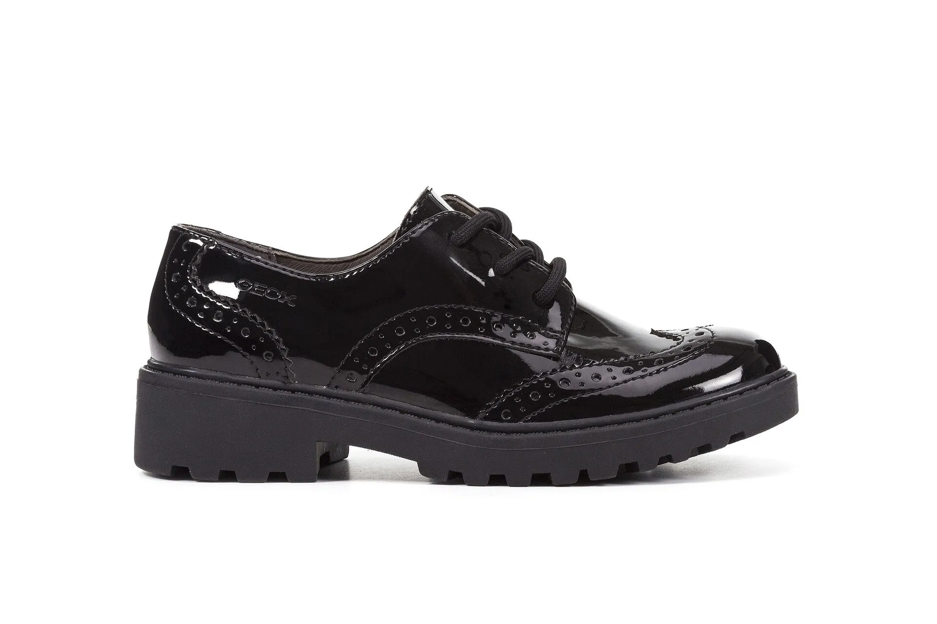 Geox - J Casey N - Black Synthetic - School Shoes
