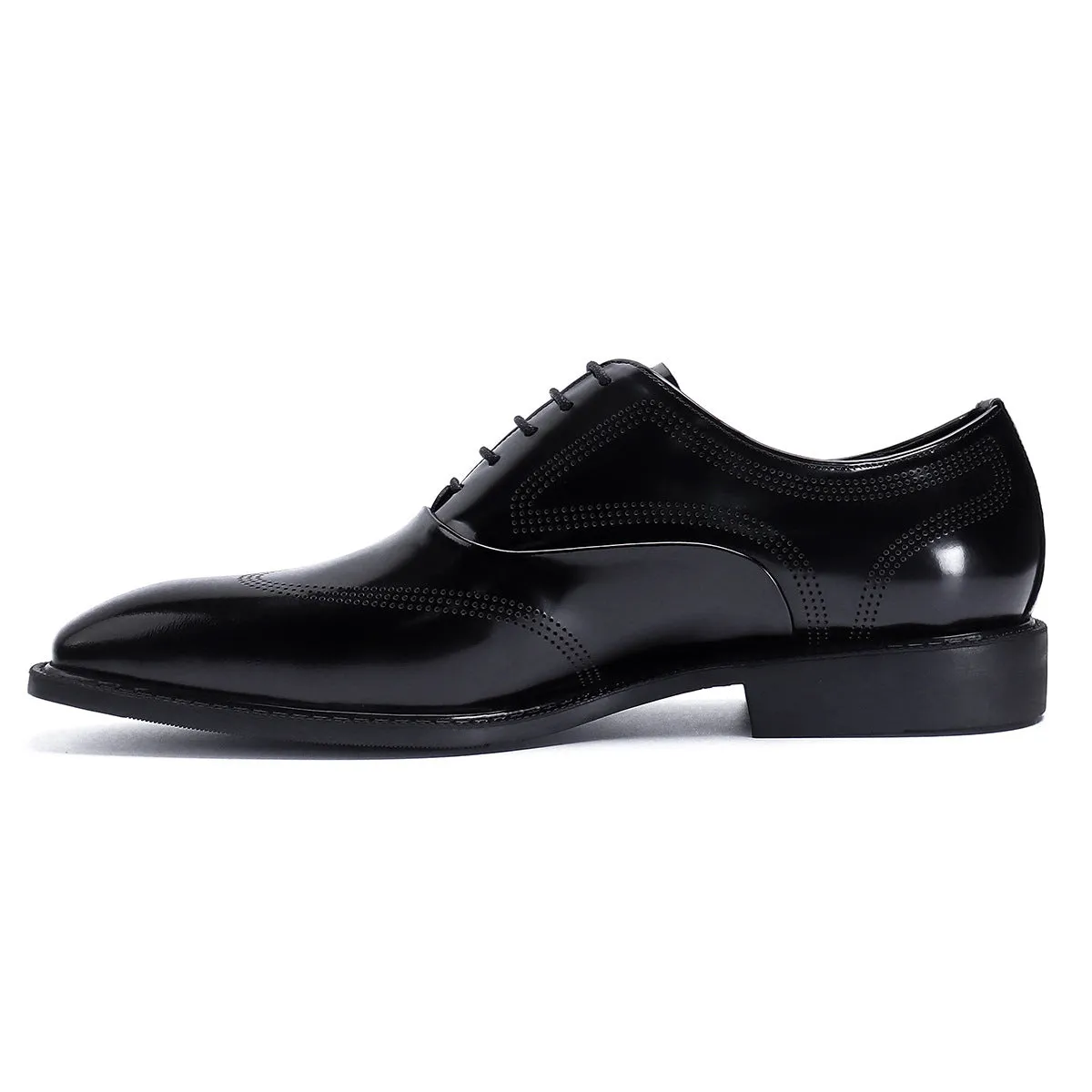 Glossy Leather Shoes Men's Leather Patent Leather British Style Carving Business Formal Wear Oxford Shoes Men's Lace-up Handmade Men's Shoes Work68155