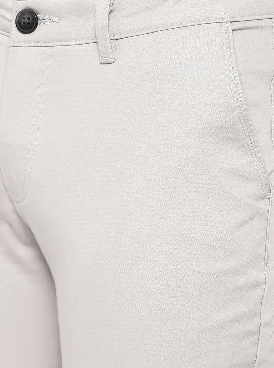 Grey Solid Neo Fit Casual Trouser | Greenfibre