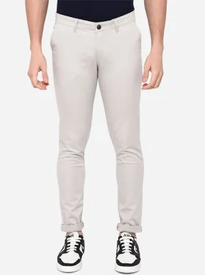 Grey Solid Neo Fit Casual Trouser | Greenfibre