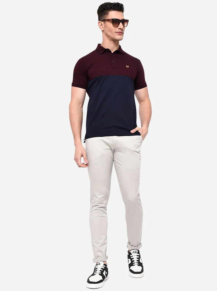 Grey Solid Neo Fit Casual Trouser | Greenfibre