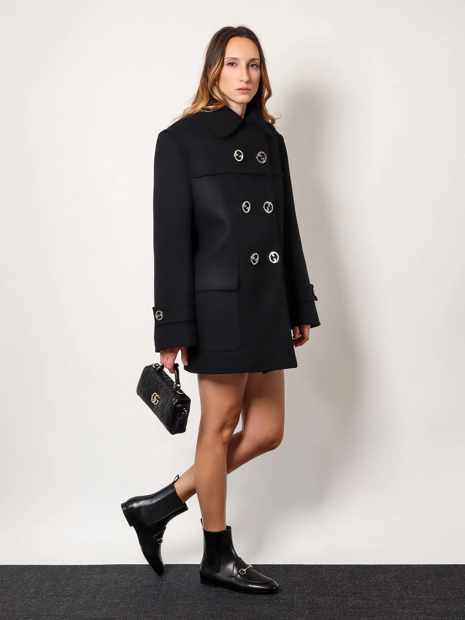 Gucci Jordaan Leather Ankle Boots