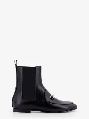 Gucci Jordaan Leather Ankle Boots