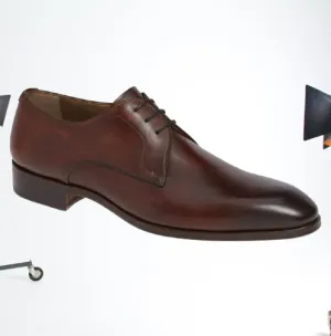Handmade Brown Derby Shoes for Men - Elegant Formal Footwear