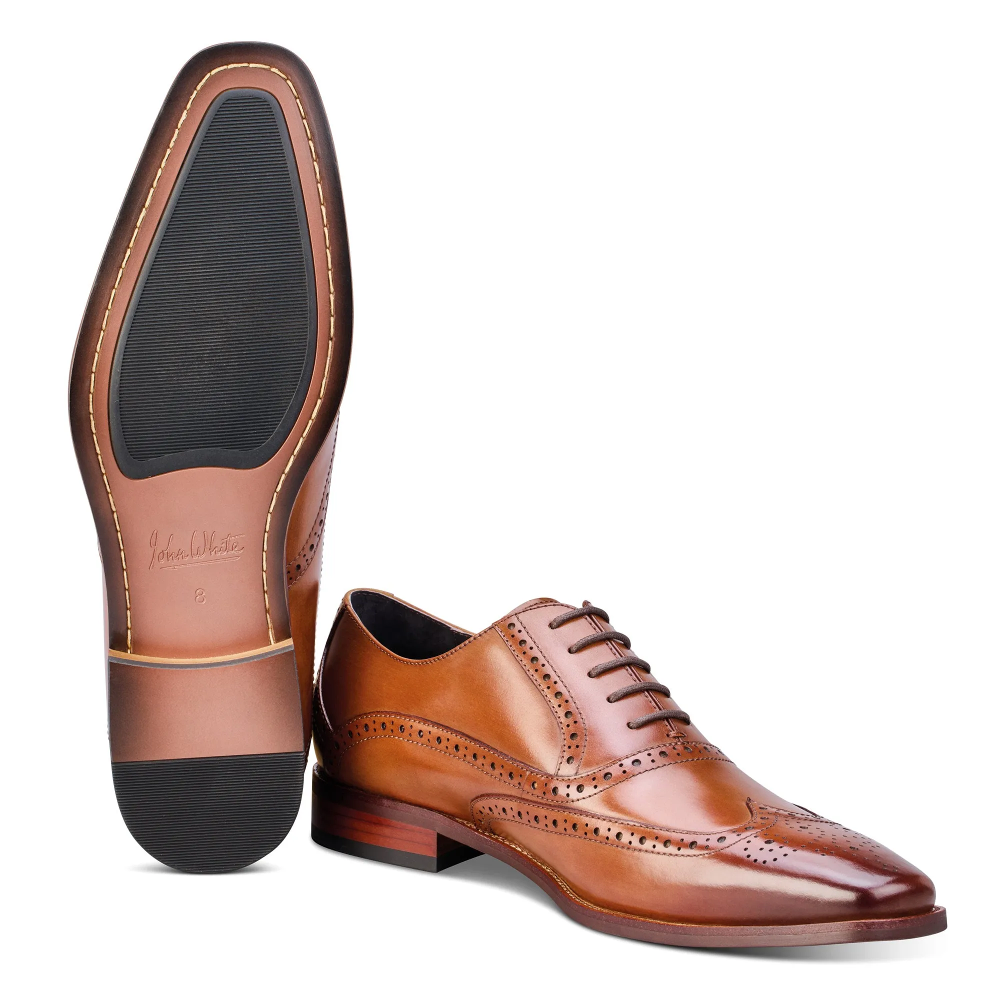 Hercules Tan Oxford Shoes