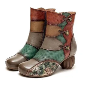 Leather Ankle Boots For Women