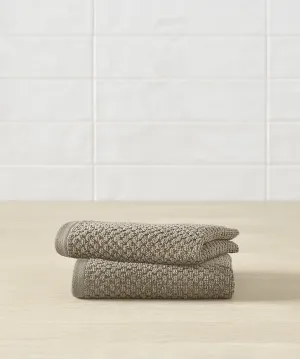 Lilly Cotton Bamboo Blended Washcloth Towel - Set of 2