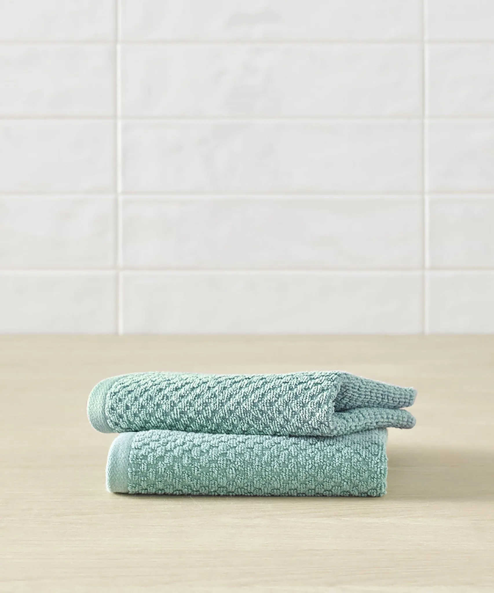Lilly Cotton Bamboo Blended Washcloth Towel - Set of 2