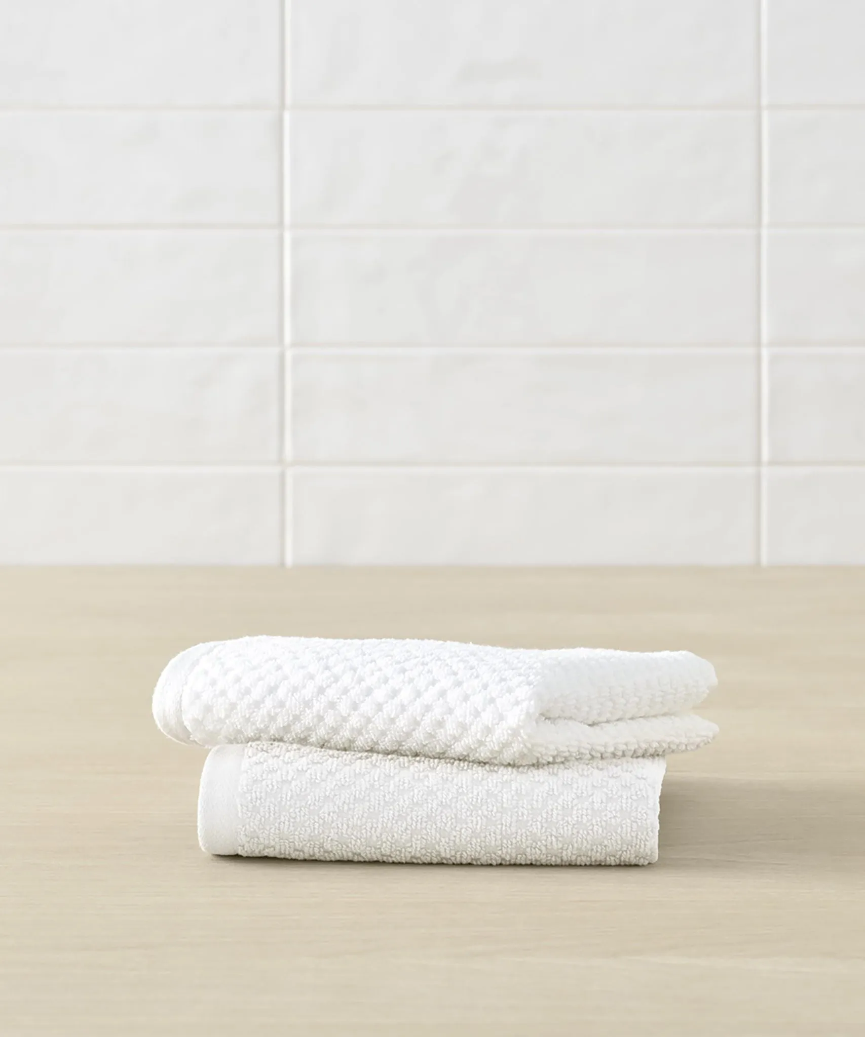 Lilly Cotton Bamboo Blended Washcloth Towel - Set of 2
