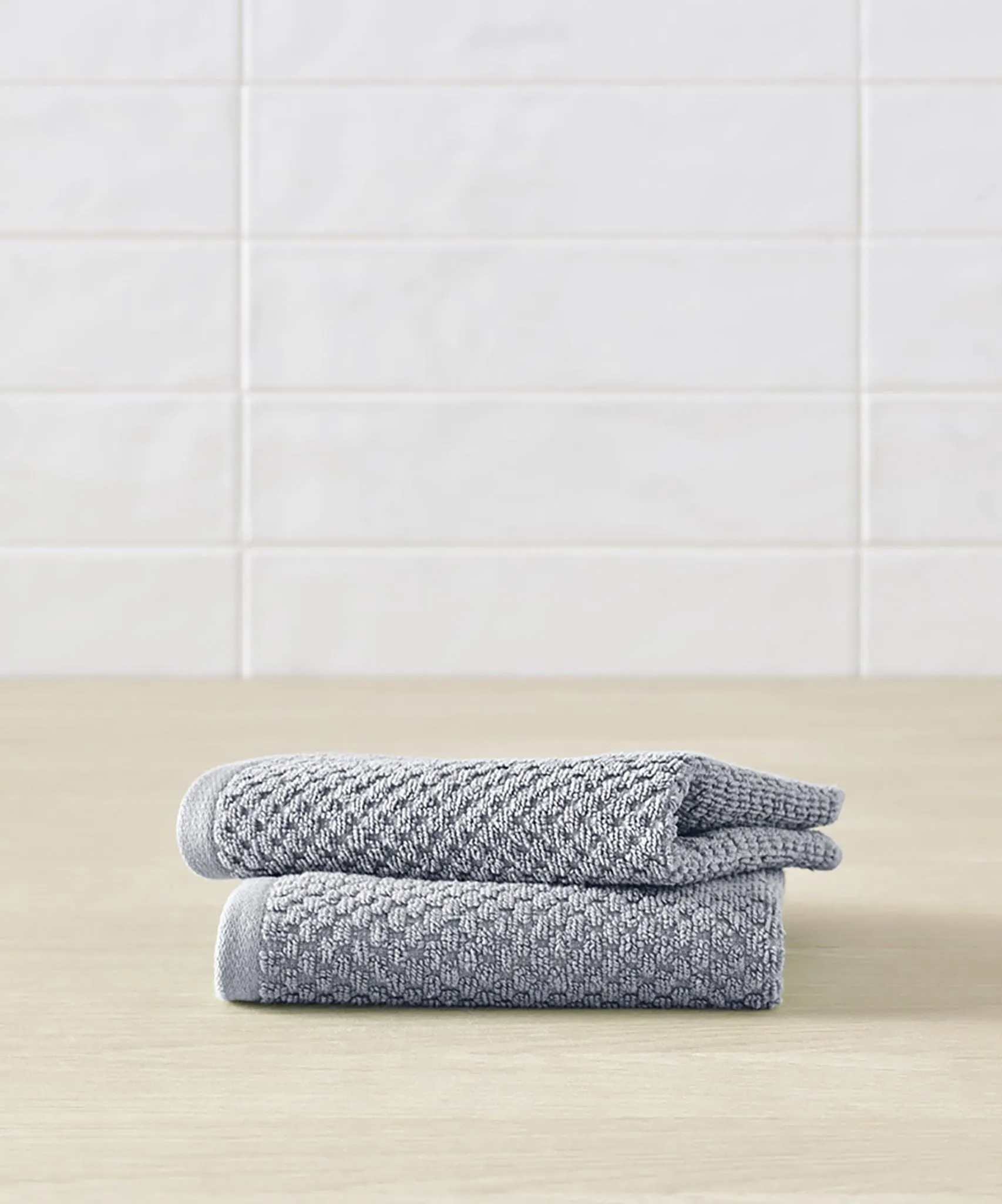 Lilly Cotton Bamboo Blended Washcloth Towel - Set of 2