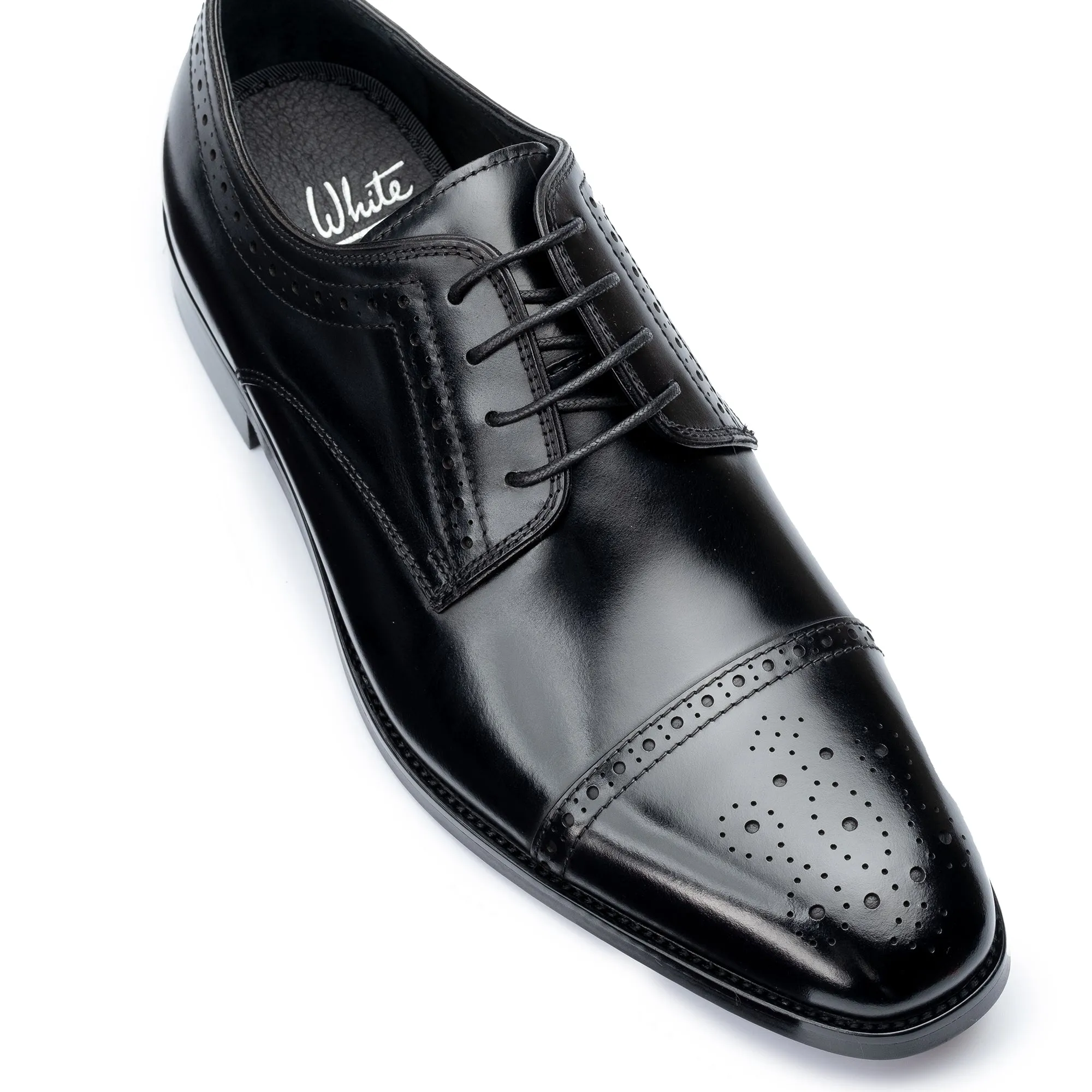 Lucan Black Semi-Brogues