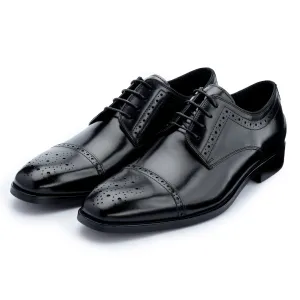 Lucan Black Semi-Brogues