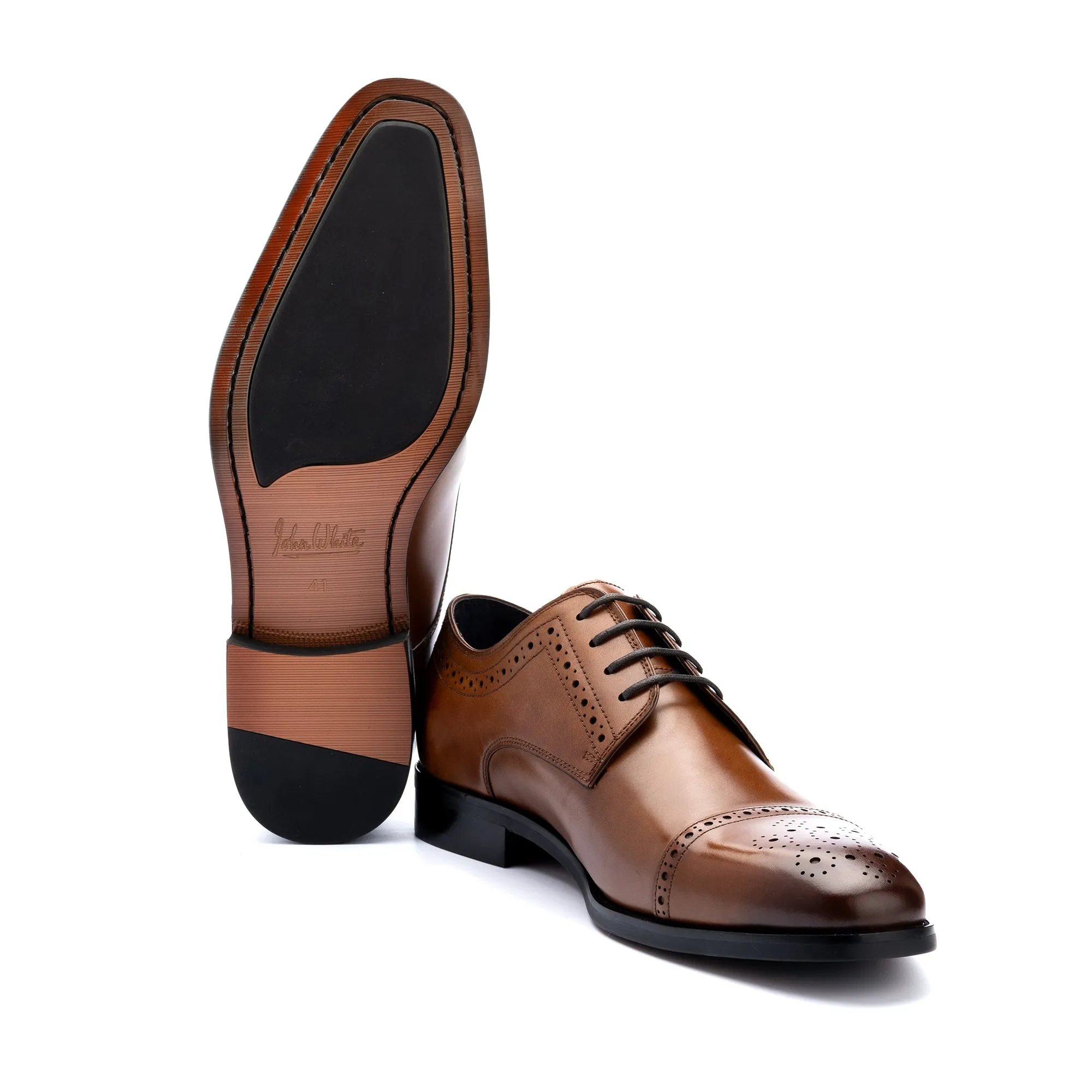 Lucan Tan Semi-Brogues